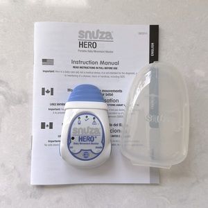 Snuza Hero SE Portable Baby Movement Monitor with Case and Instructions